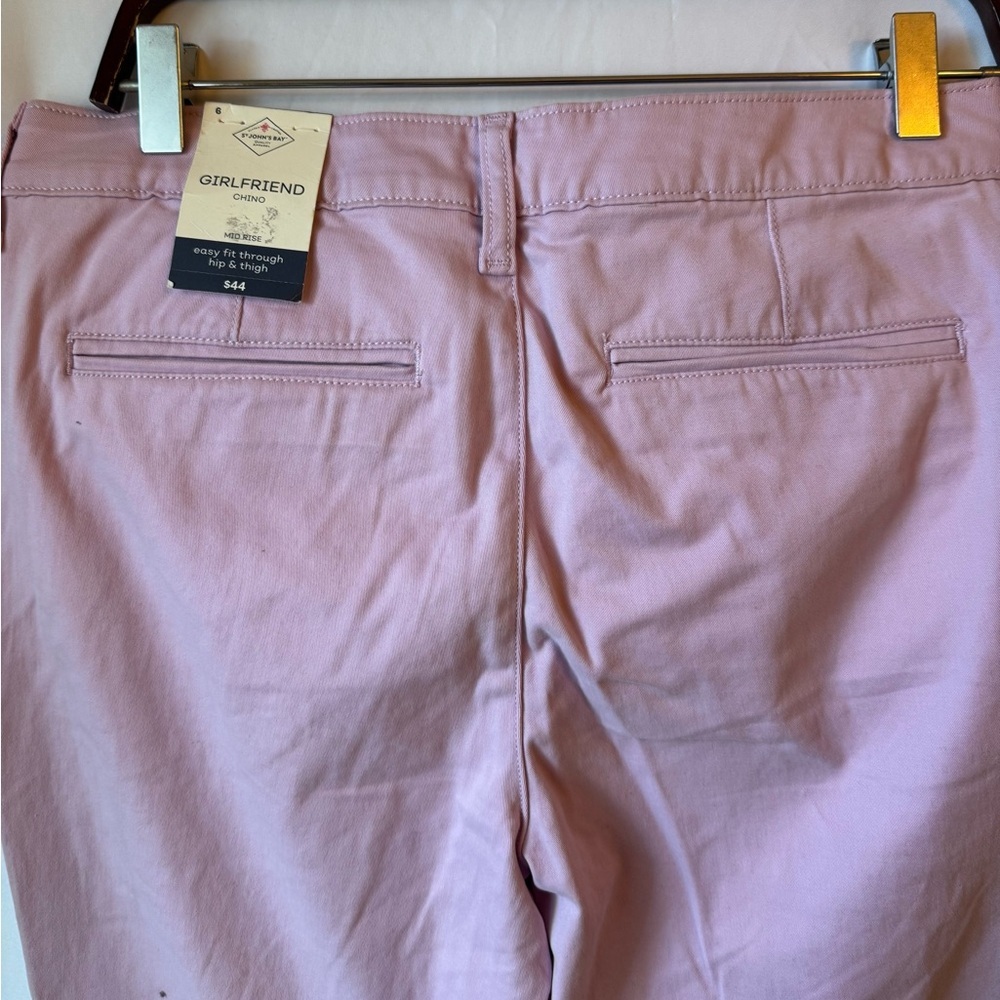 St. John’s Bay Pink Lavender Chino Pants Size 6 NWT - Picture 6 of 7